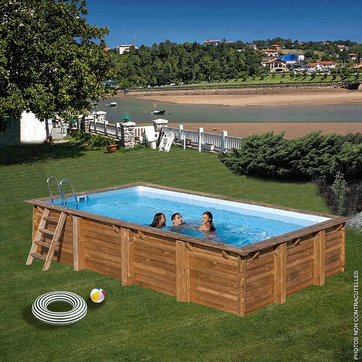 Water Clip - Piscine bois rectangulaire 620x300 cm - Rainurée languette - Filtration inclue Piscines Water Clip - Image 7