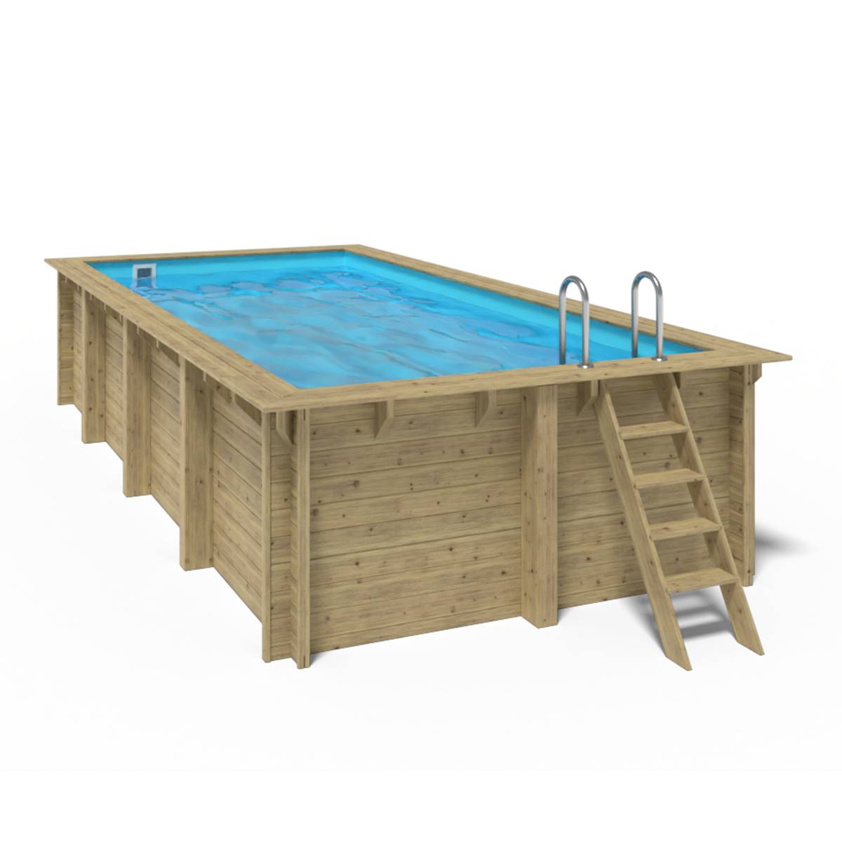 Water Clip - Piscine bois rectangulaire 620x300 cm - Rainurée languette - Filtration inclue Piscines Water Clip - Image 6