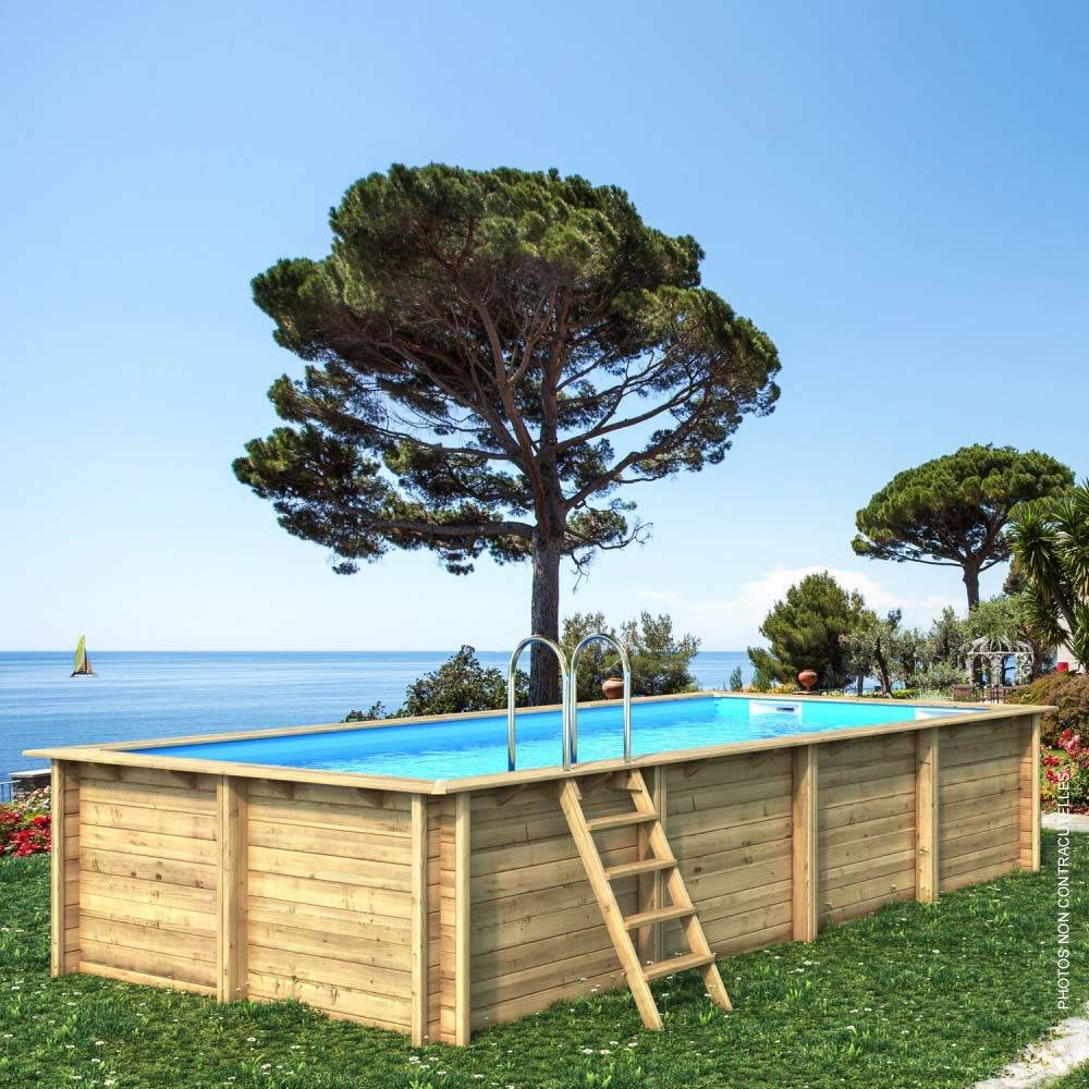 Water Clip - Piscine bois rectangulaire 620x300 cm - Rainurée languette - Filtration inclue Piscines Water Clip - Image 5