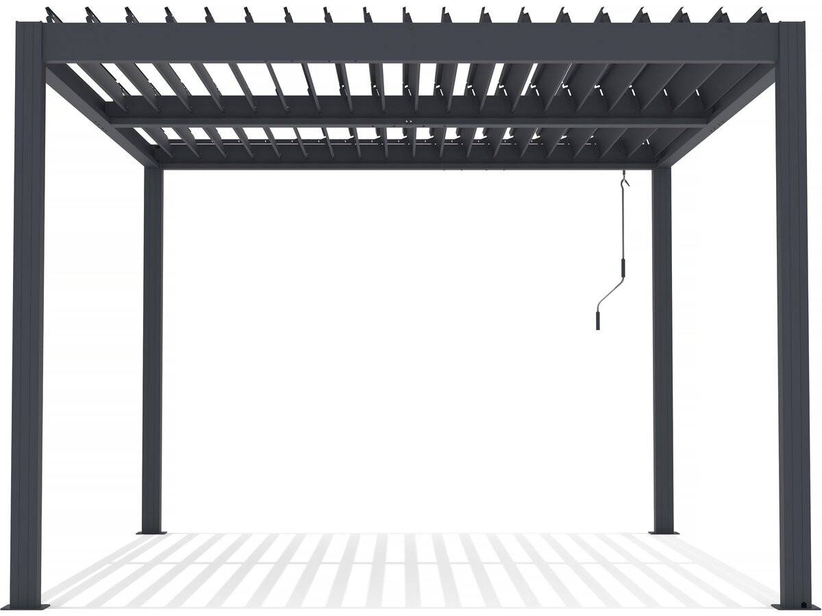 Habitat Et Jardin - Pergola Bioclimatique Avec Led "windsor Premium" En Aluminium 3 X 4 - Gris -habitat Et Jardin - Image 1