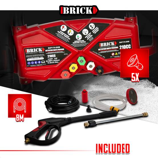 Brick - Nettoyeur haute pression thermique 205 bars max - 210CC - Brick - Image 3