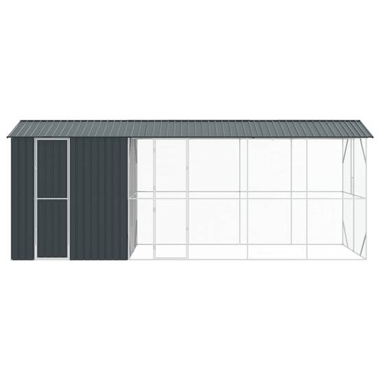 Volière Extérieure Longue Acier Galvanisé 645x208cm Anthracite - ComfortXL Outdoor Living - Image 3