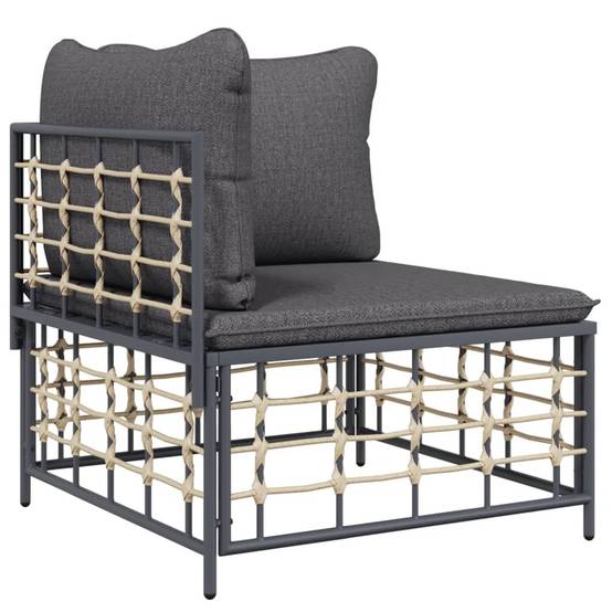 Canapés d'angle sectionnels avec coussins 2 pcs | Canapé D'extérieur | Sofa De Jardin résine tressée Maison Chic - Image 4