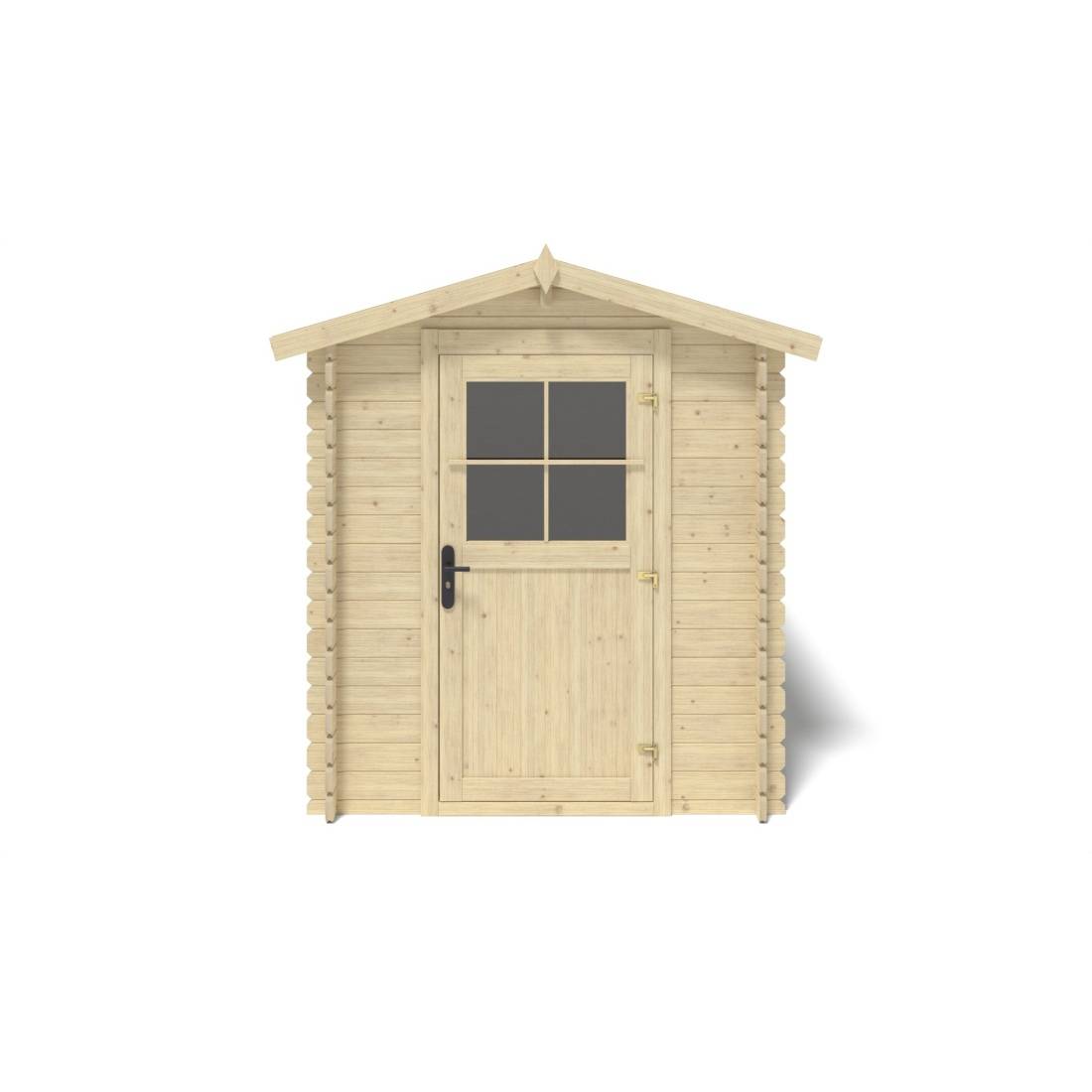 Altanka - Abri de jardin en bois - 5.7m2 - 1.9x3m - Ep. 28mm - Couleur: naturel - DOM662 - ALTANKA - Image 4