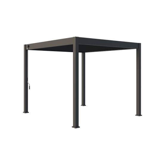 Ombrea - Pergola bioclimatique autoportante Ombréa VS 3x3M Anthracite + 1 store - Image 2