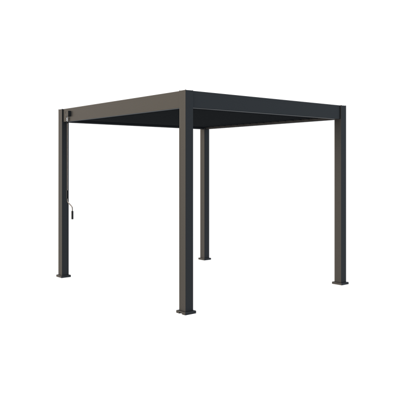 Ombrea - Pergola bioclimatique autoportante Ombréa VS 3x3M Anthracite + 1 store - Image 2