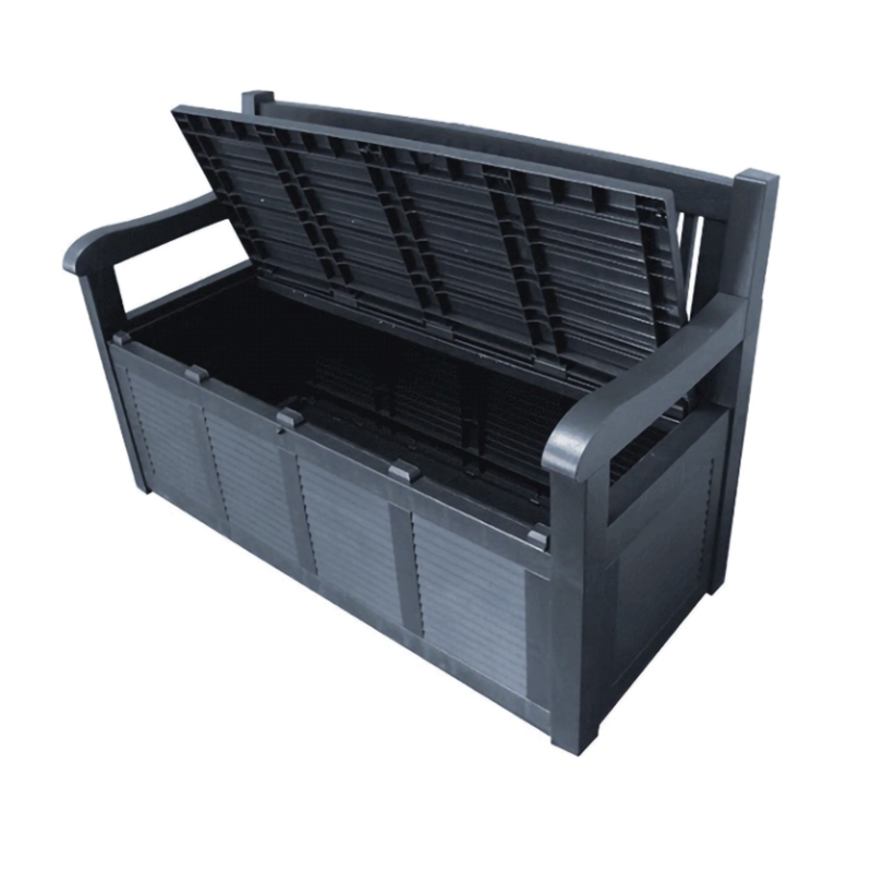 Sans Marque - Banc coffre de rangement plastique Salzburg - Image 2