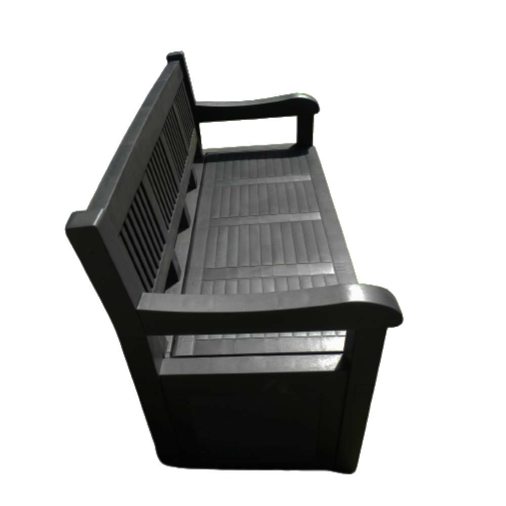Sans Marque - Banc coffre de rangement plastique Salzburg - Image 5