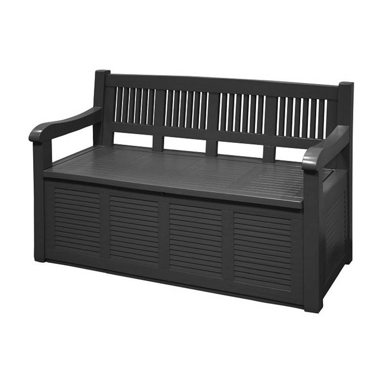 Sans Marque - Banc coffre de rangement plastique Salzburg - Image 1