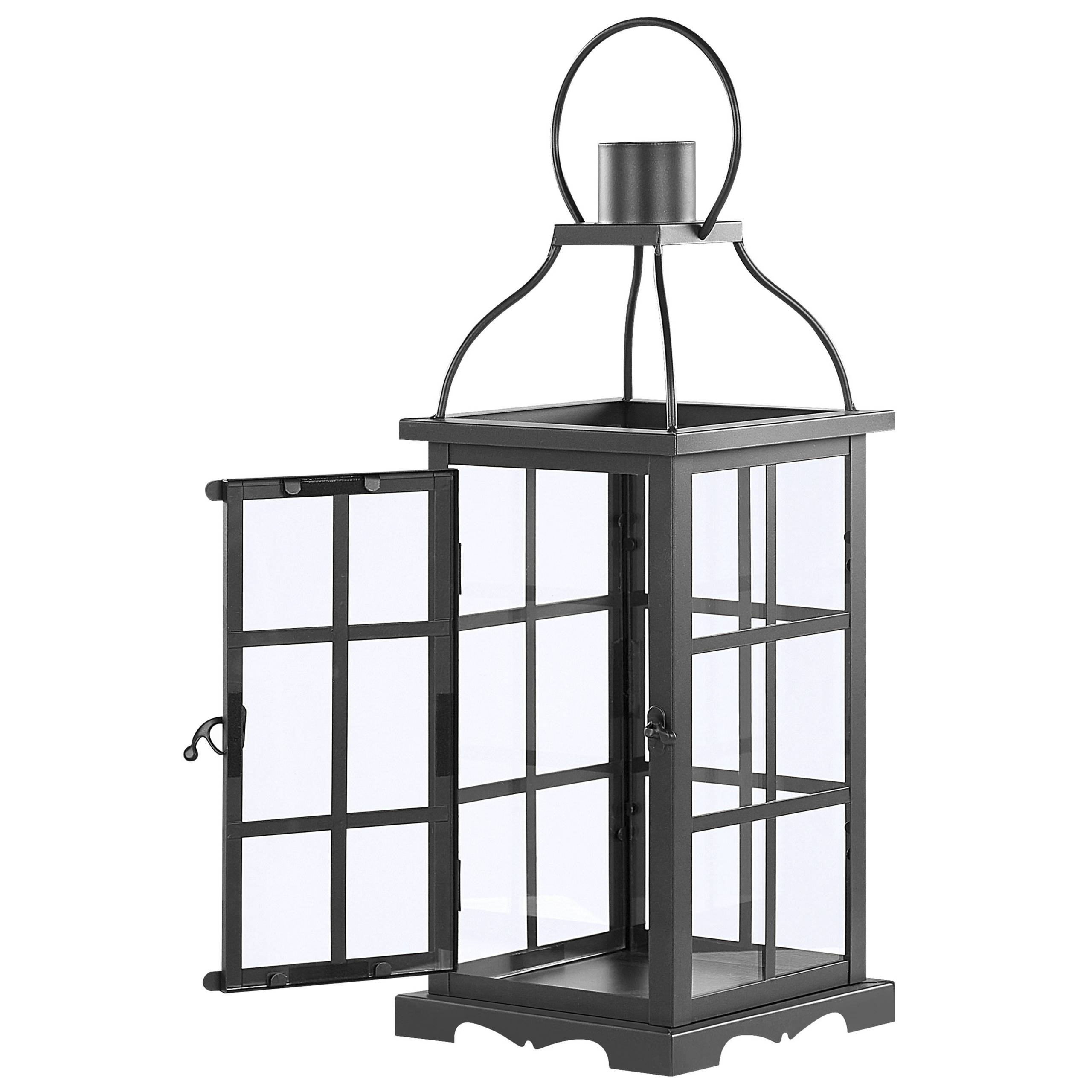 Beliani - Lanterne Métal Noir CLARA - 15x15x42- Beliani - Image 4