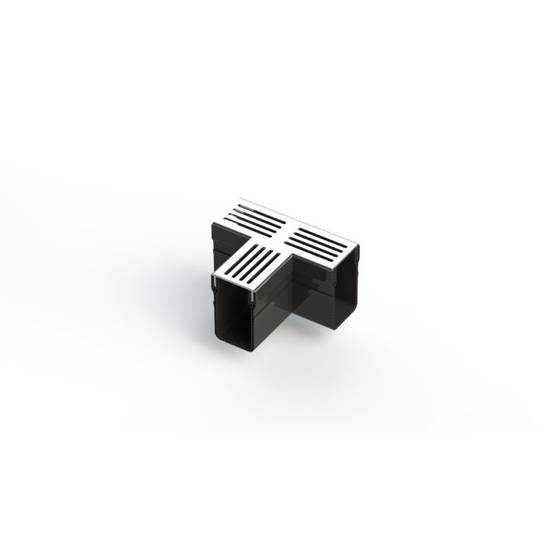 Caniveau étroit 6,5 cm Grille INOX Line - StarDrain - LINE ECO - Pièce en T - Image 4