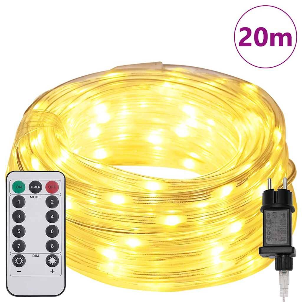Guirlande Lumineuse 20m 480 LED Télécommande 8 Modes Maison Jardin Blanc Chaud – ComfortXL Outdoor Living - Image 3