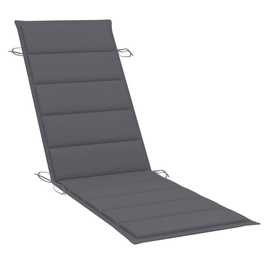 Helloshop26 - Transat chaise longue bain de soleil lit de jardin terrasse meuble d'extérieur à bascule avec coussin bois de teck solide - Image 6