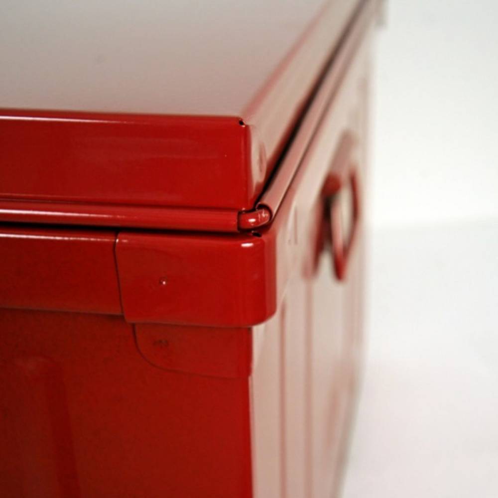 Pierre Henry - Malle de rangement en métal rouge 175 litres - Image 2