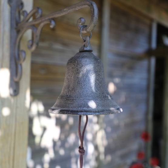 Cloche de jardin de porte ancienne en fonte marron 29 x 26 cm Chemin de campagne - Image 3
