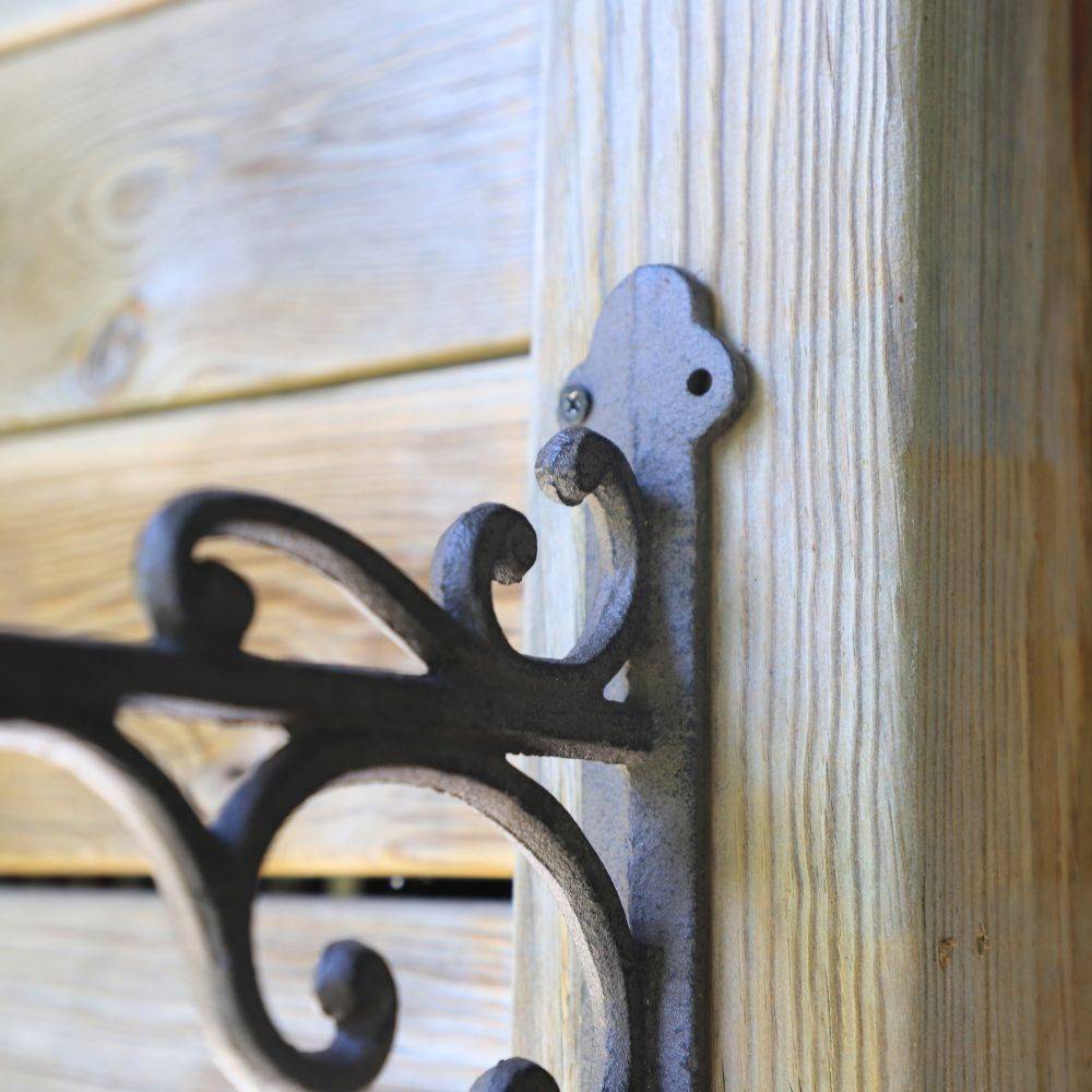 Cloche de jardin de porte ancienne en fonte marron 29 x 26 cm Chemin de campagne - Image 6