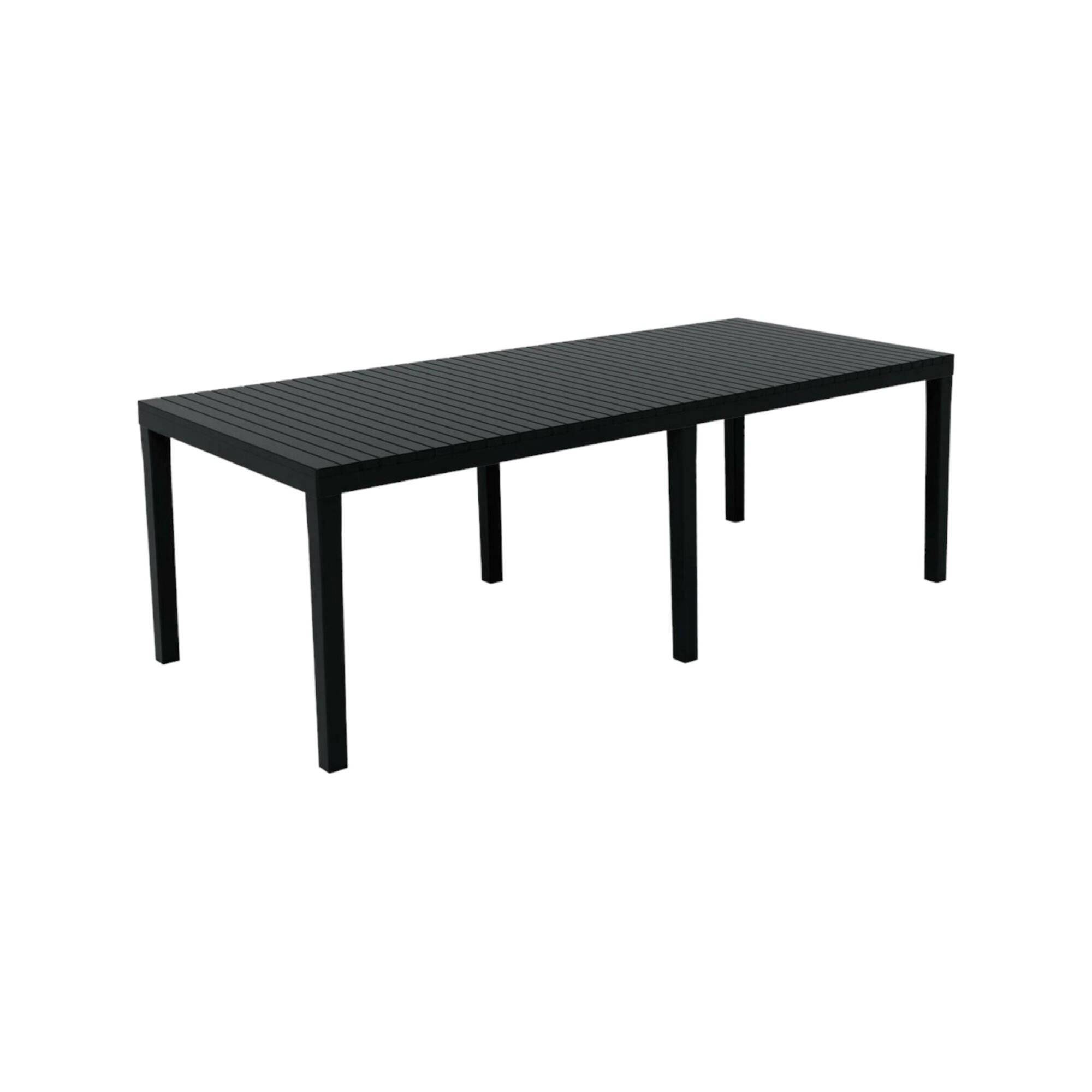 Dmora - Table d'extérieur Dmica, Etagère à manger rectangulaire extensible, Table de jardin extensible, 100% Made in Italy, 150x90h72 cm, Anthracite - Dmora - Image 1