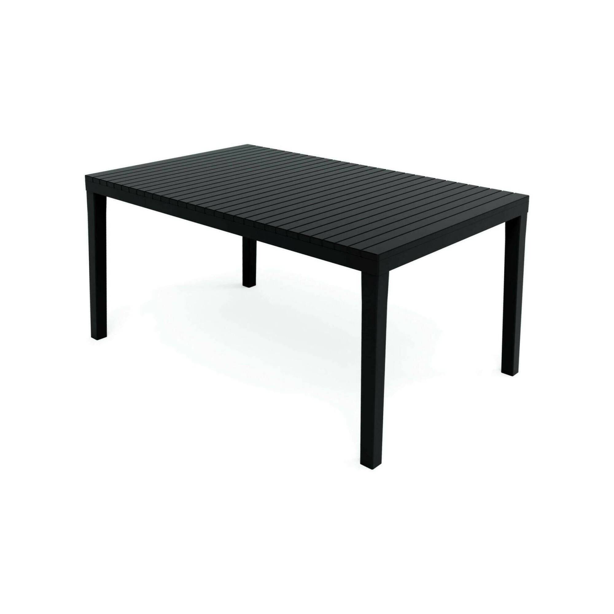 Dmora - Table d'extérieur Dmica, Etagère à manger rectangulaire extensible, Table de jardin extensible, 100% Made in Italy, 150x90h72 cm, Anthracite - Dmora - Image 4