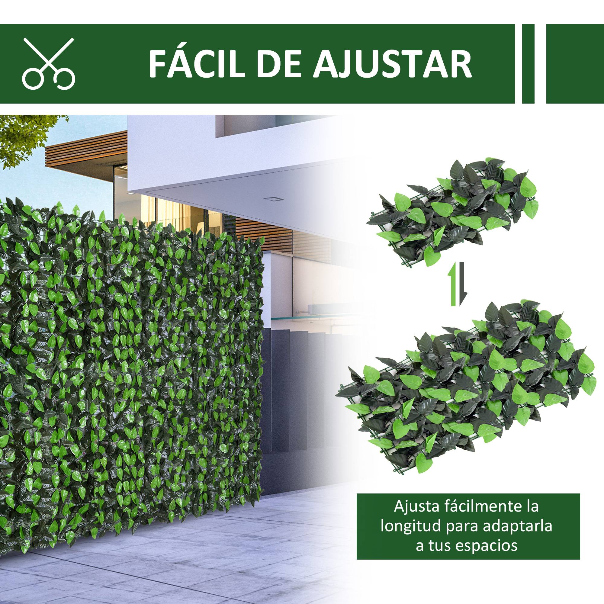 ComfortXL - Haie artificielle en PE 300 x 100 cm verte pour balcon jardin et mur décoratif - ComfortXL Outdoor Living - Image 6