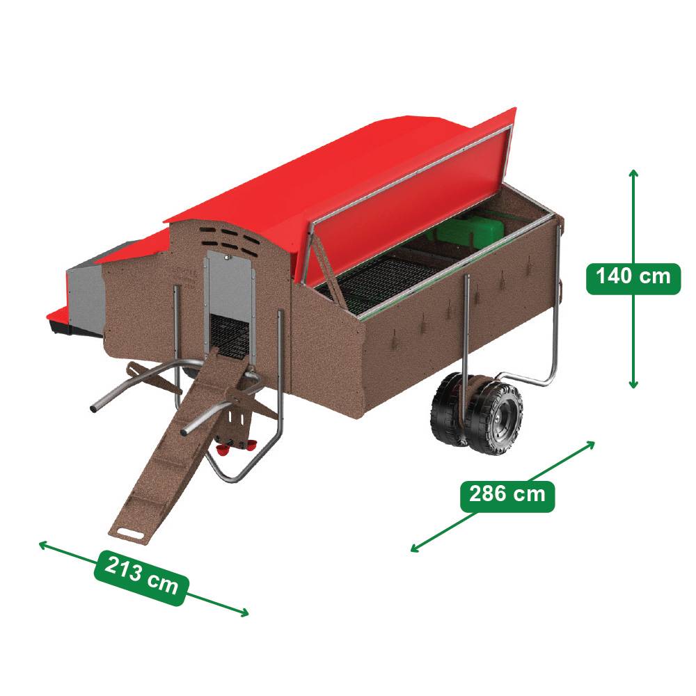 Poulailler mobile en plastique recyclé pour 30 poules COPELE - Image 3