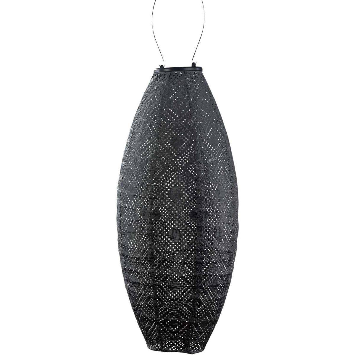Lumiz - Lanterne solaire Long Oval 20 cm Mosaic - Gris foncé - Image 1