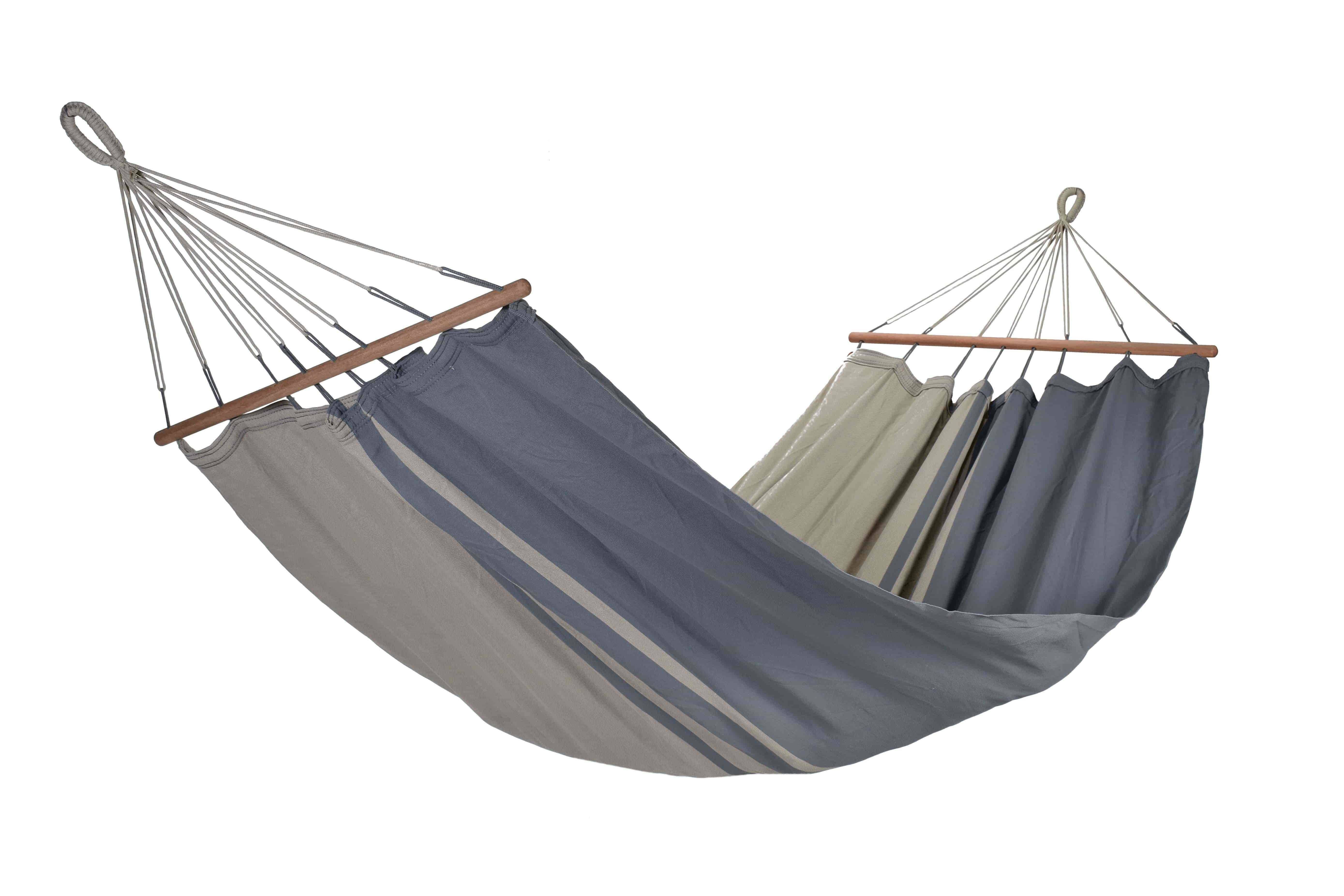 Jobek - Hamac GRAPHIK 300x140 cm en Polypropylène Anthracite Taupe certifié FSC 100% JOBEK