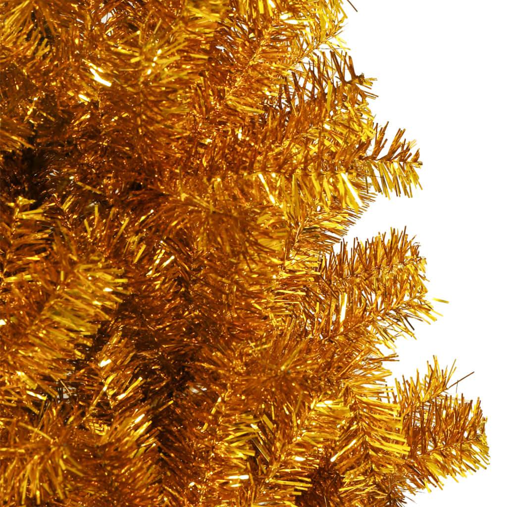 Vidaxl - Sapin de Noël artificiel avec support Doré 210 cm PET vidaXL 321011 - Image 5