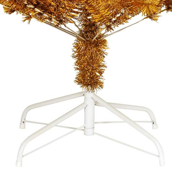 Vidaxl - Sapin de Noël artificiel avec support Doré 210 cm PET vidaXL 321011 - Image 6