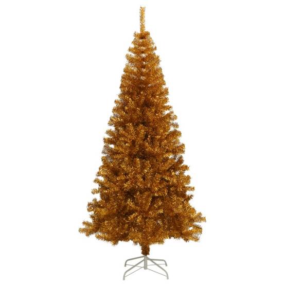 Vidaxl - Sapin de Noël artificiel avec support Doré 210 cm PET vidaXL 321011 - Image 2