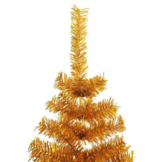 Vidaxl - Sapin de Noël artificiel avec support Doré 210 cm PET vidaXL 321011 - Image 4