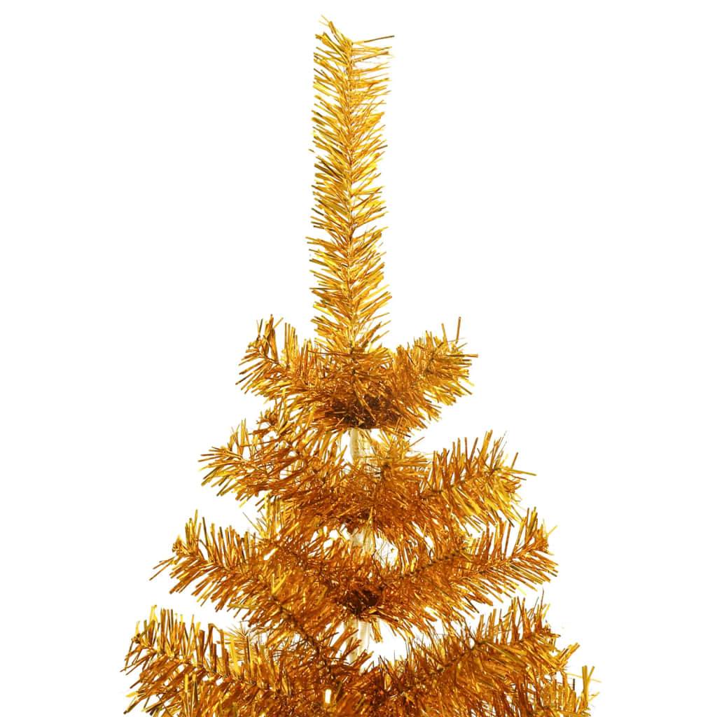 Vidaxl - Sapin de Noël artificiel avec support Doré 210 cm PET vidaXL 321011 - Image 4