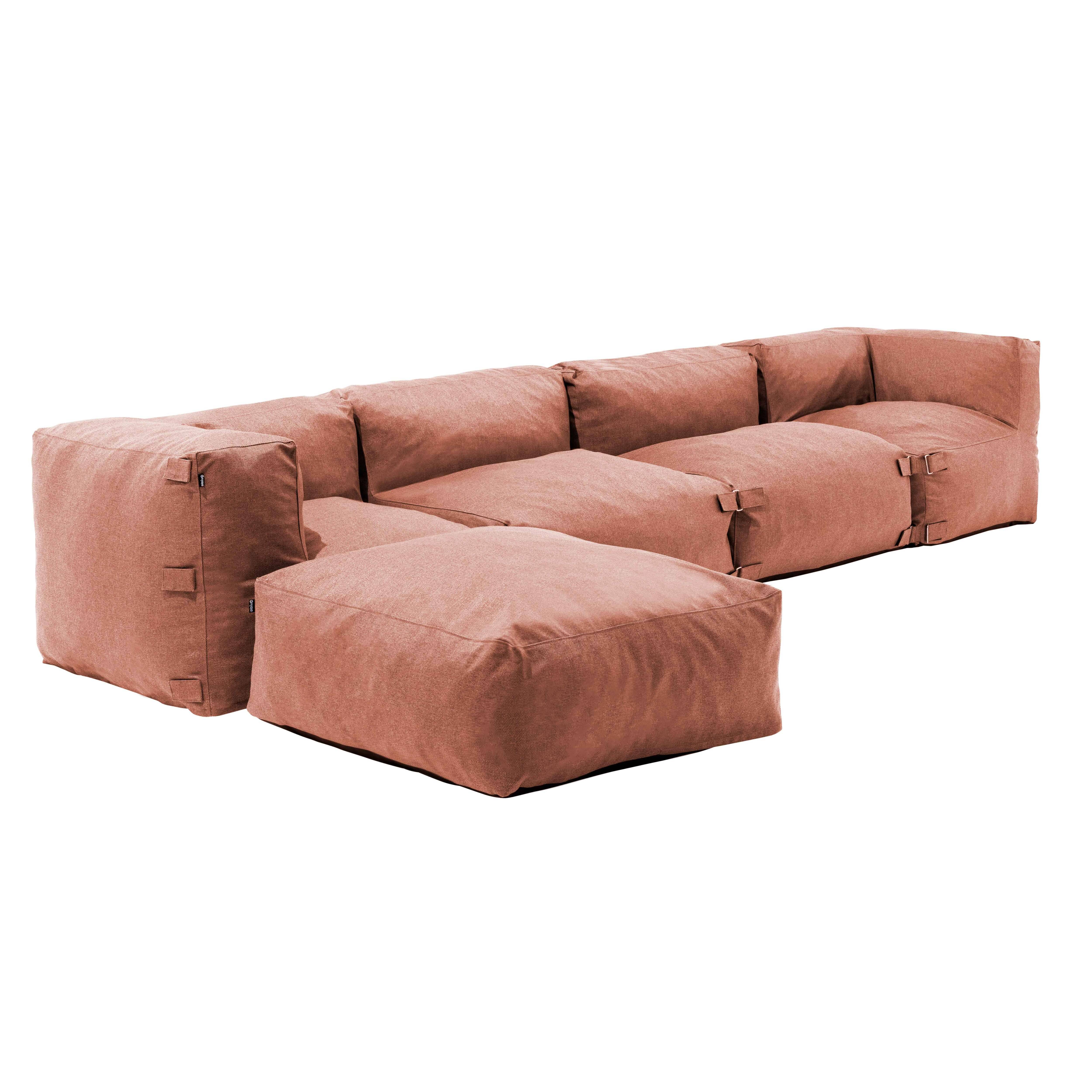 Oviala - Canapé d'angle de jardin modulable 5 places terracotta Mixi - Oviala - Image 1