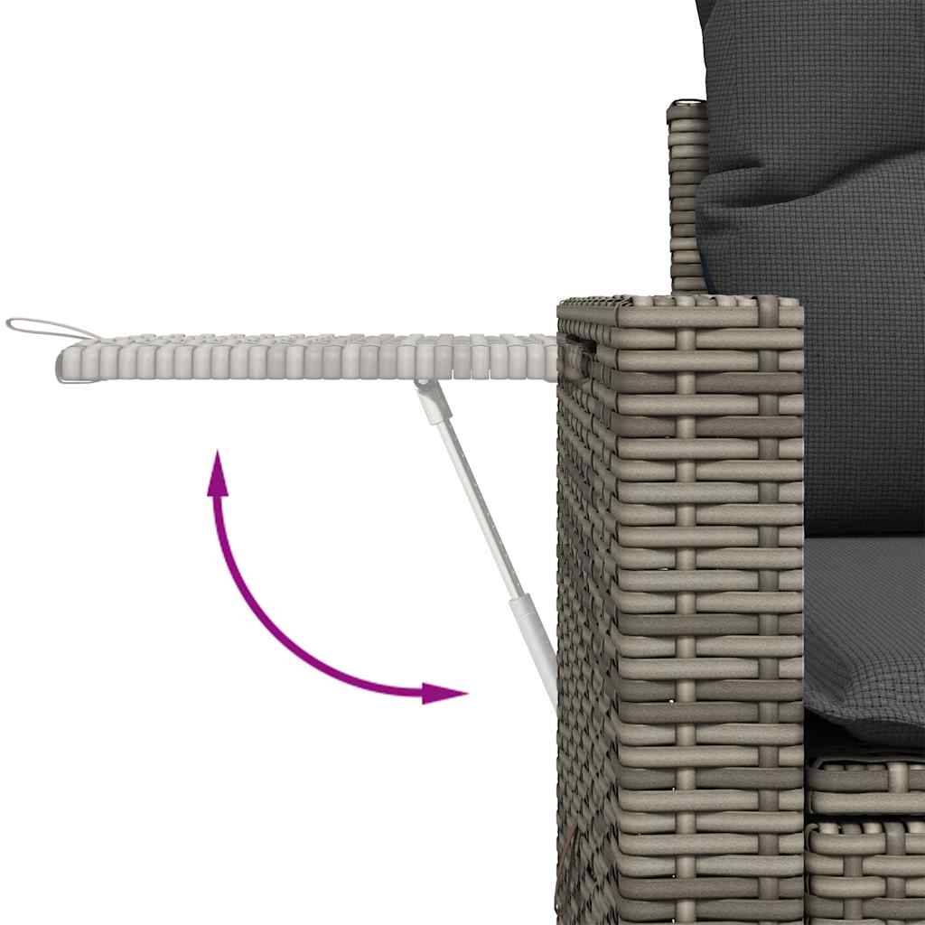 ComfortXL - Salon de jardin 5 places gris résine tressée avec table bois relevable et rangement modulable – ComfortXL Outdoor Living - Image 9