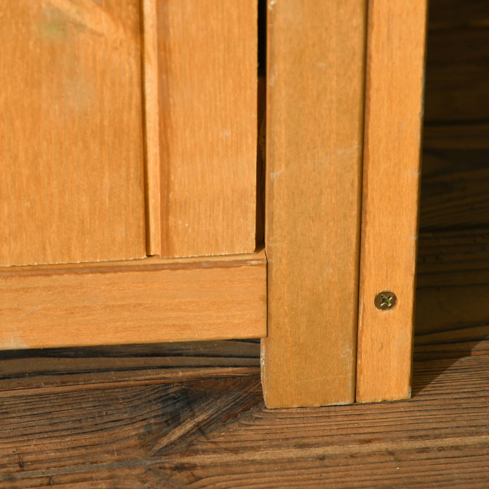 Armoire de jardin en bois extérieur rangement outils toit étanche 77x54x179cm - ComfortXL Outdoor Living - Image 8