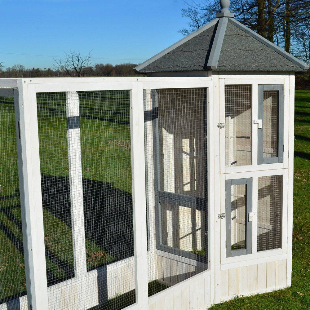 Volière Cage à oiseaux en bois de haute qualité Maison principale et Extension  Modèle Luise 309et 310 - Image 3