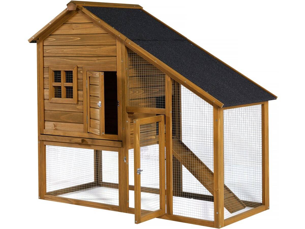 Poulailler "lily" Avec Pondoir En Bois - Marron -habitat Et Jardin - Image 3