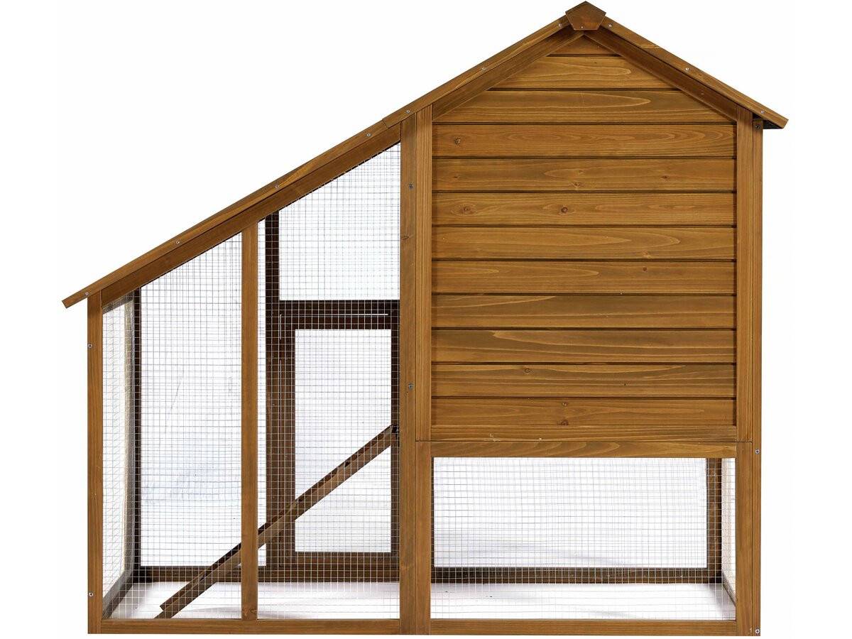 Poulailler "lily" Avec Pondoir En Bois - Marron -habitat Et Jardin - Image 4