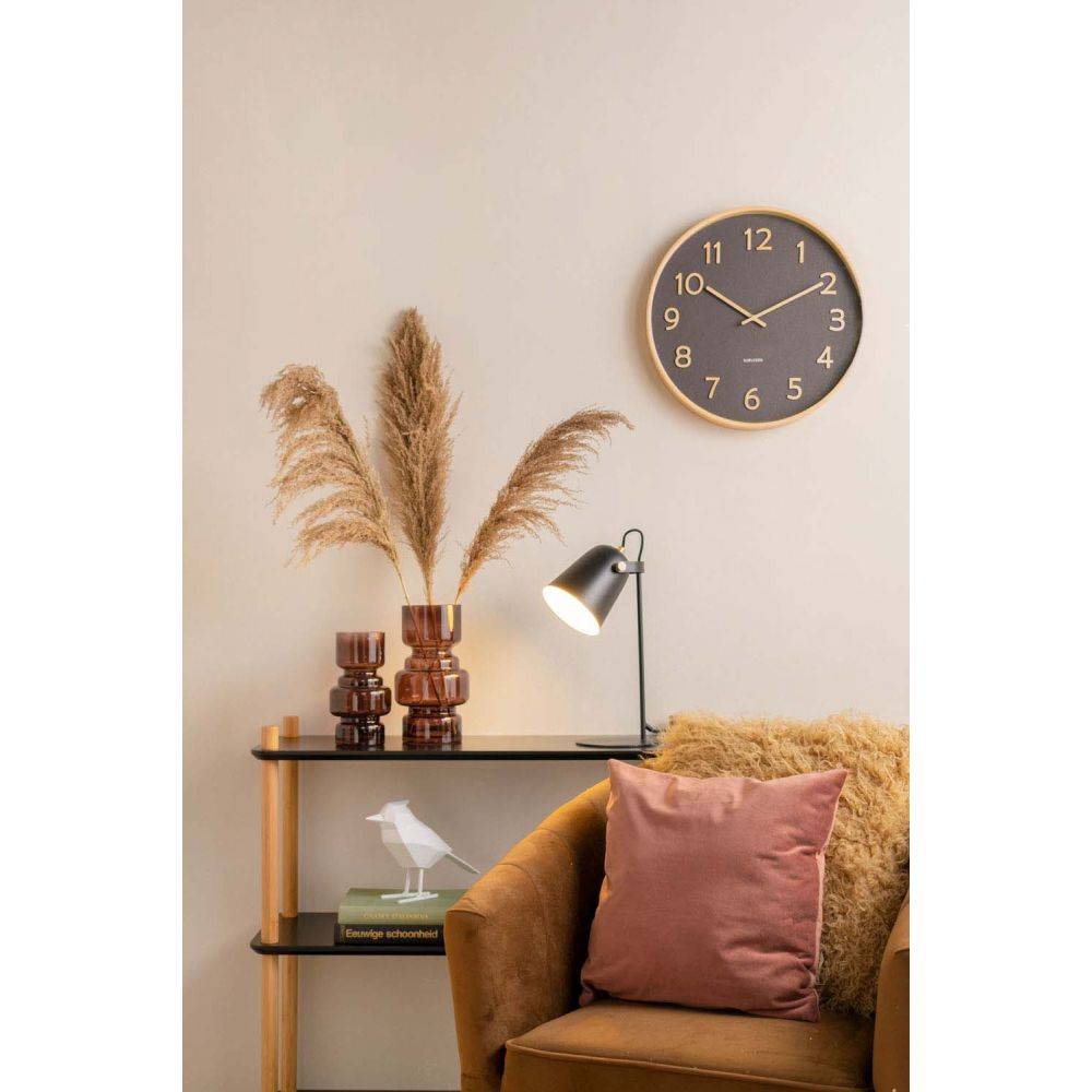 Karlsson - Horloge ronde en bois Pure  40 cm Noir - Image 2