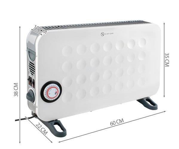 Chauffage d'appoint 2000W Turbo blanc - Image 2