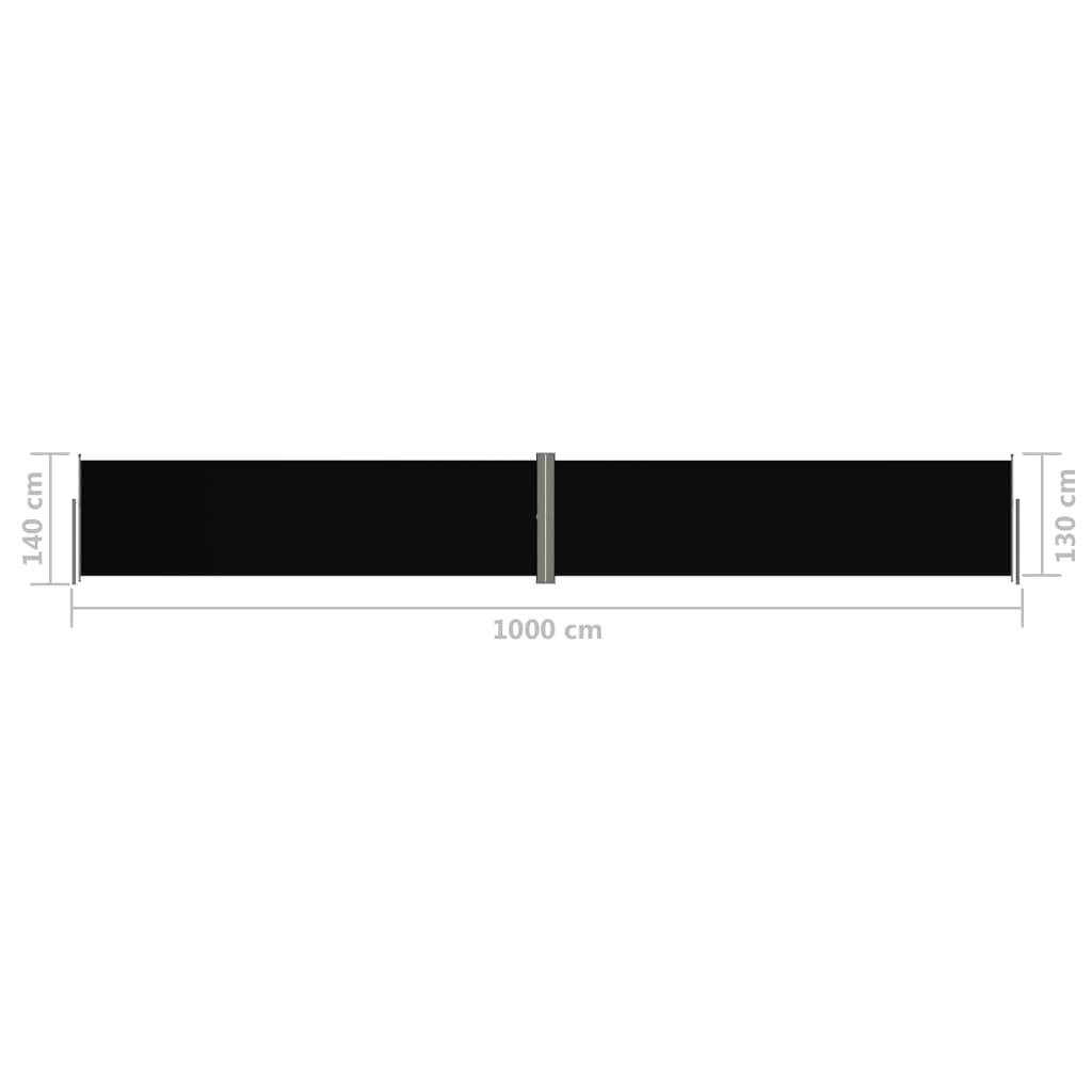 Helloshop26 - Auvent latéral rétractable 140 x 1000 cm noir - Image 6