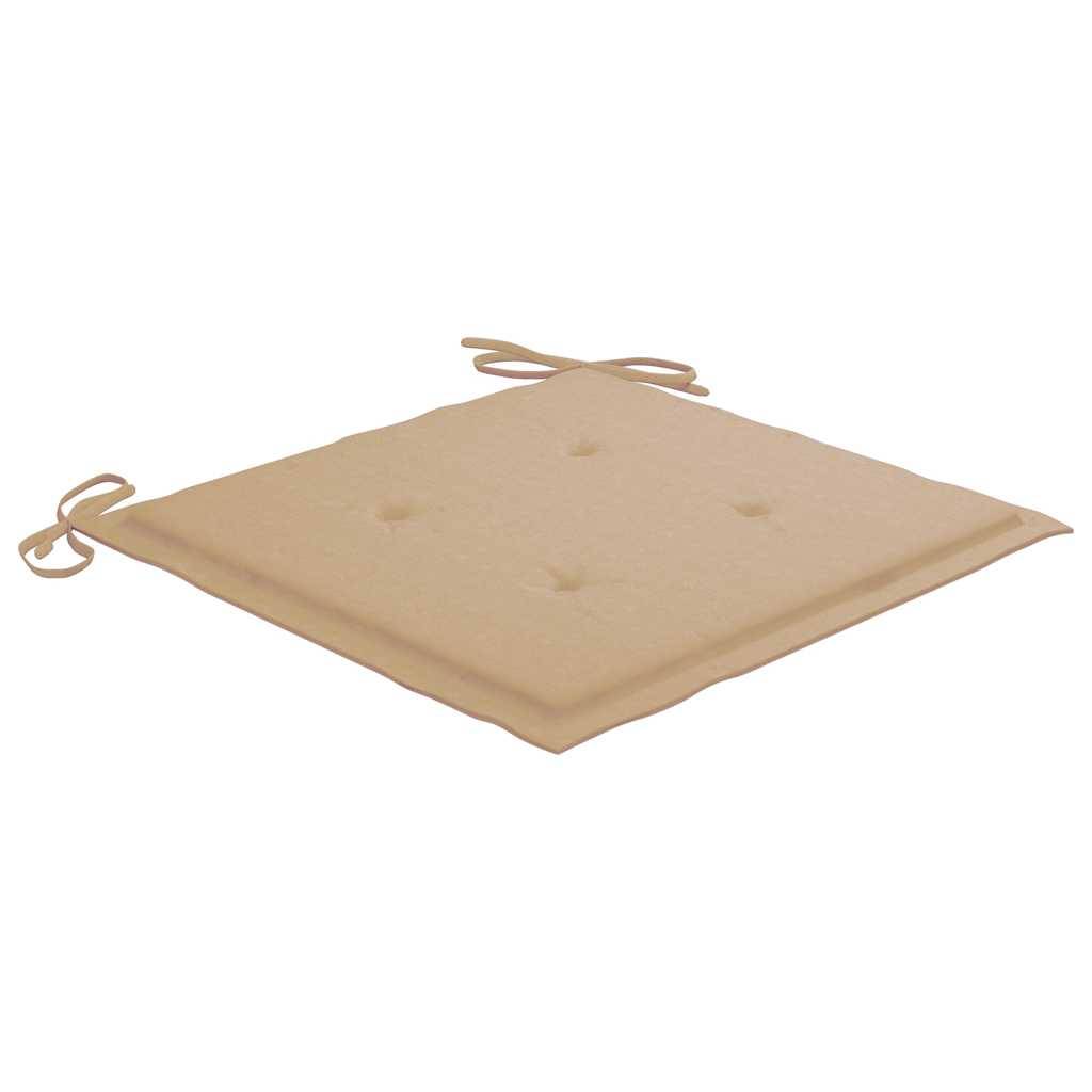 Chaise de jardin bois teck beige 50 x 53 x 90 cm - PANGIVO - Image 7