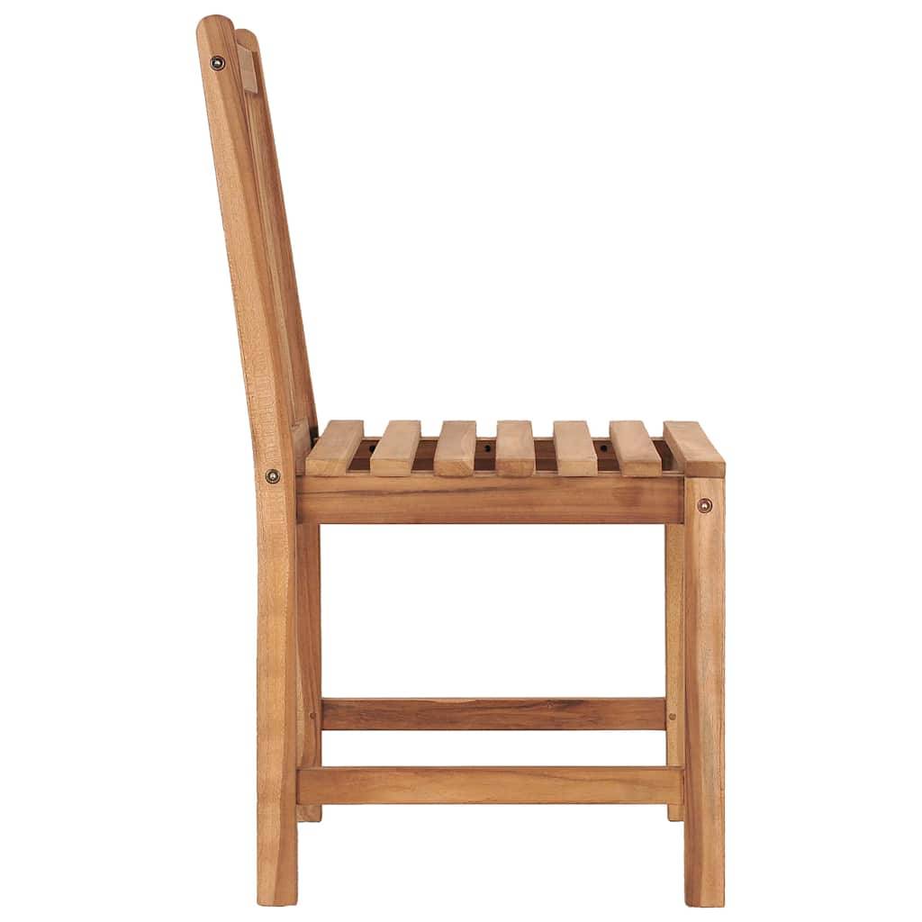 Chaise de jardin bois teck beige 50 x 53 x 90 cm - PANGIVO - Image 5