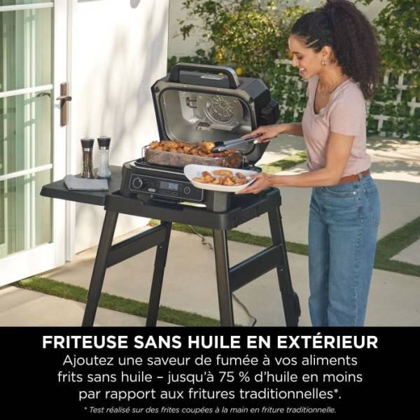Barbecue Electrique - Grillade  électrique et fumoir NINJA - Woodfire Pro XL OG850EU - 4 programmes de cuisson - Thermosonde intégrée - Image 5