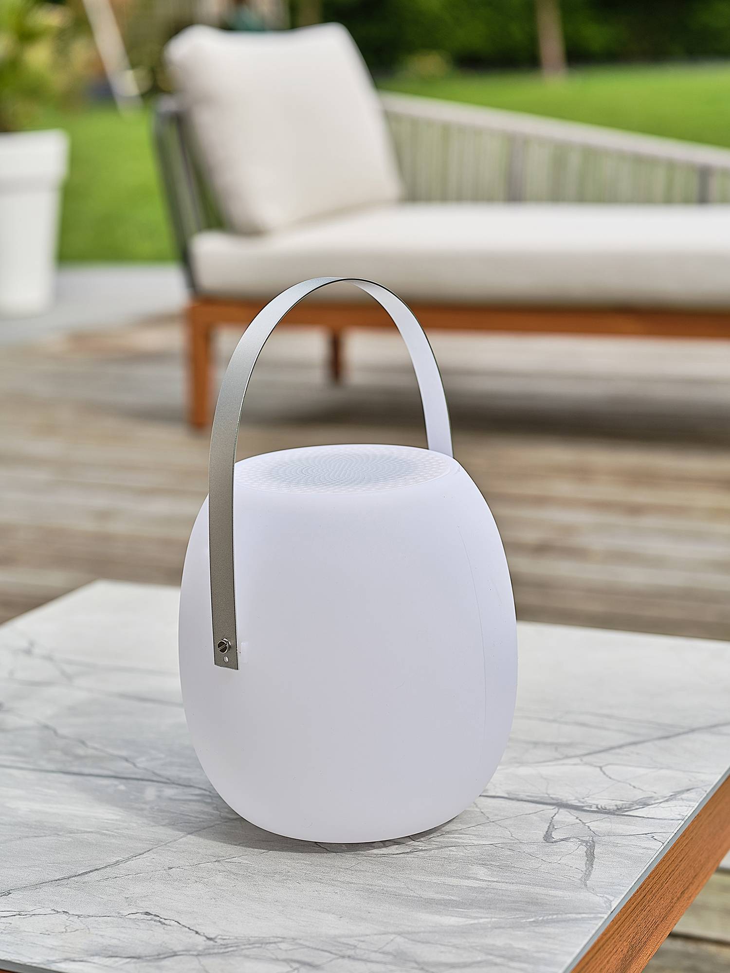 Lampe enceinte bluetooth sans fil AUREA poignée métal - REMARQUABLE - Image 2