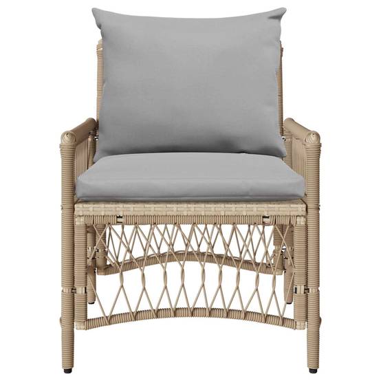 Chaise bois composite 1 places rotin beige 73 x 61 x 77 cm - Prolenta premium p390.1 - Image 4