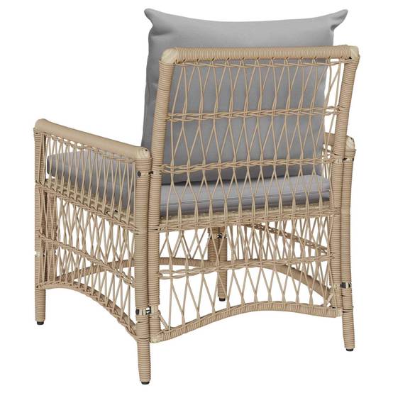 Chaise bois composite 1 places rotin beige 73 x 61 x 77 cm - Prolenta premium p390.1 - Image 6