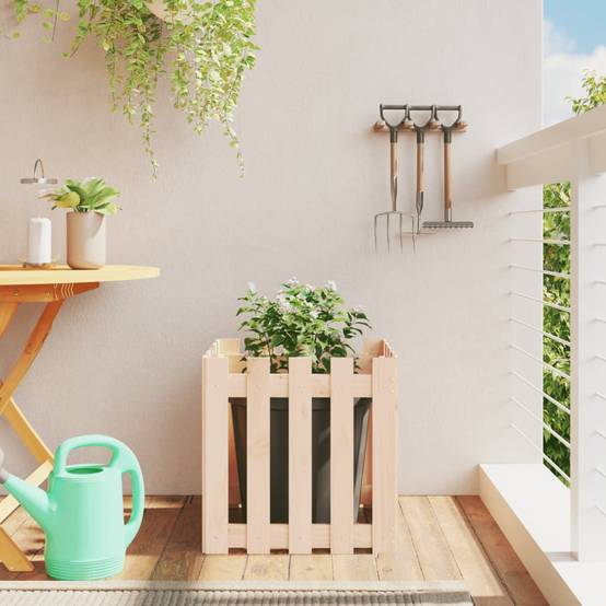 Prolenta Premium - Jardinière bois marron 50 x 50 x 50 cm - Prolenta premium p320.5 - Image 2