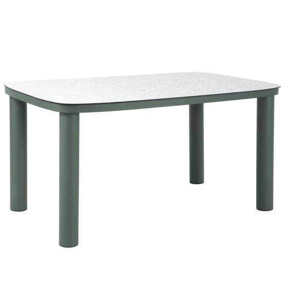 Oviala - Table de jardin aluminium 150x90 cm et 6 chaises textilène vert Nocera - Oviala - Image 5