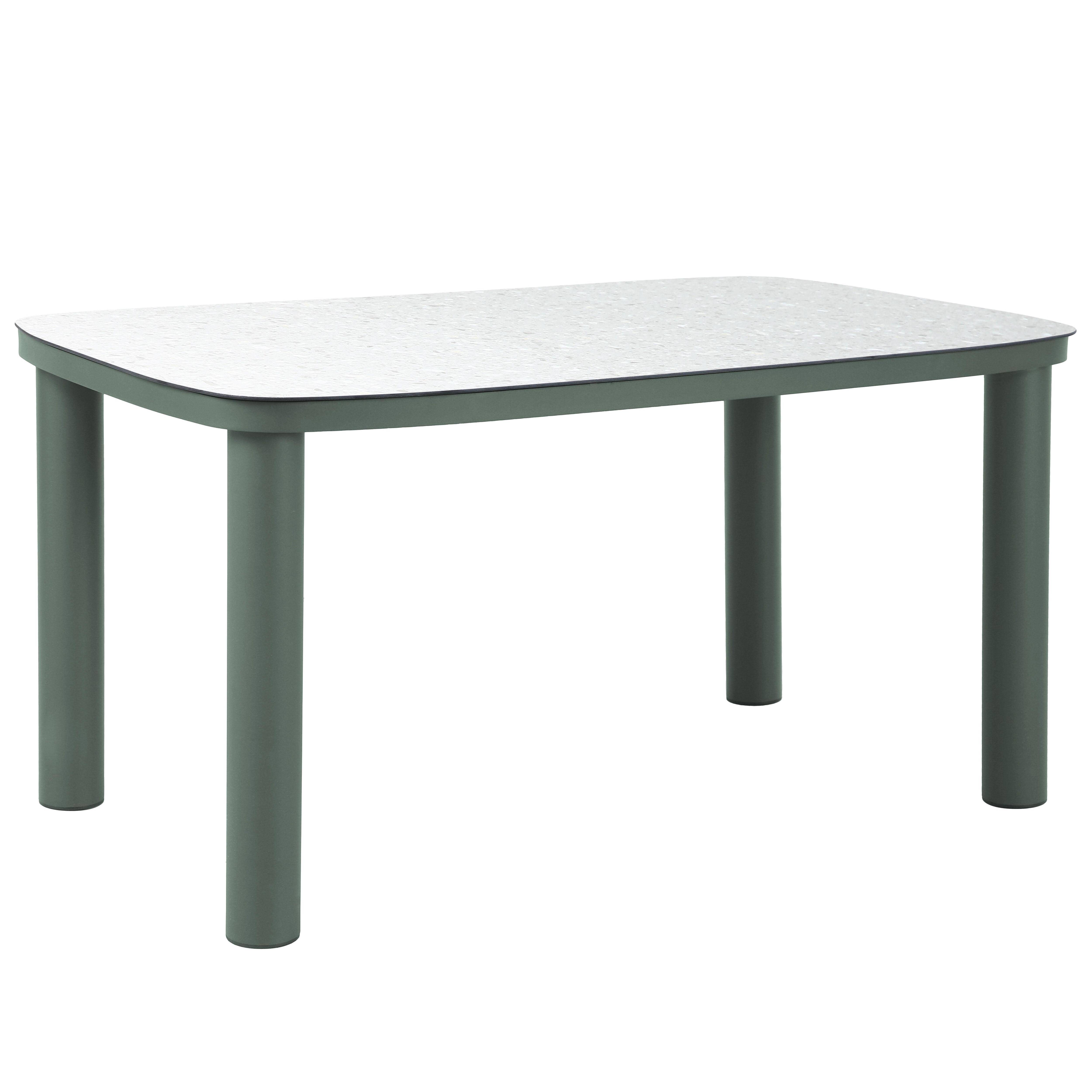 Oviala - Table de jardin aluminium 150x90 cm et 6 chaises textilène vert Nocera - Oviala - Image 5