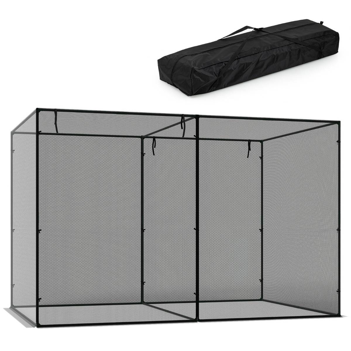 Serre de Jardin 6.2m² avec Filet de Protection  Portes à Fermeture Éclair Cage de Culture avec Sac de Transport 310x200x200CM MAISON CHIC - Image 1